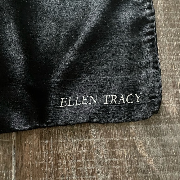 Vintage Ellen Tracy Silk Scarf – 36” Square, Floral Design - Picture 4 of 4